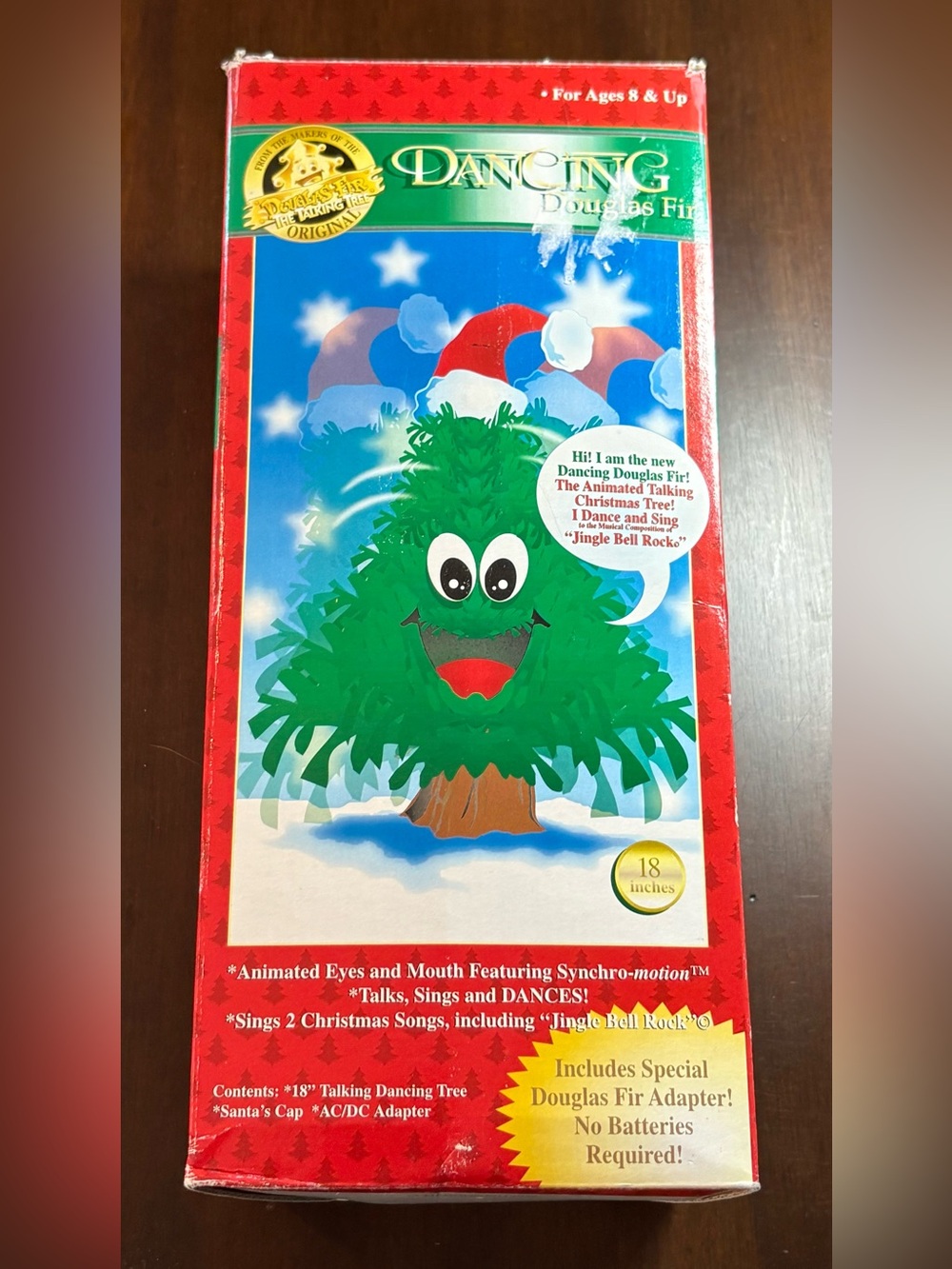 VTG 1997 Gemmy Dancing Douglas Fir Talking Christmas Tree w/ Box & AC Adapter
